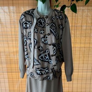 St John Vintage Santana & SILK 3 piece skirt set 6